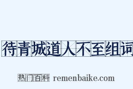 待青城道人不至组词是什么意思的图片